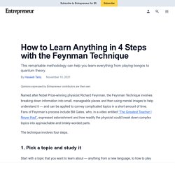 How to Learn Anything in 4 Steps with the Feynman Technique