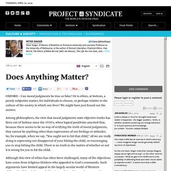 Does Anything Matter? by Peter Singer