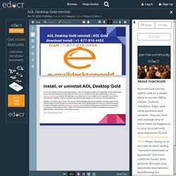 AOL Desktop Gold reinstall