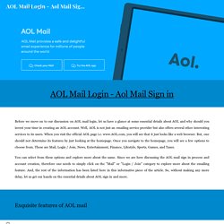 AOL Mail Login - Aol Mail Sign in - Aol.com