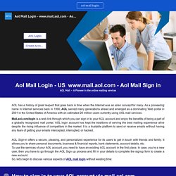Aol mail login site