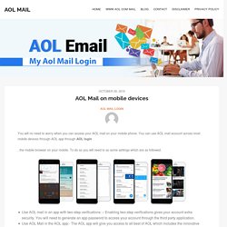 AOL Mail on mobile devices AOL login