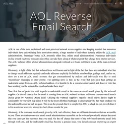 AOL Mail - AOL Reverse Email Search