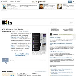 AOL Makes an iPad Reader