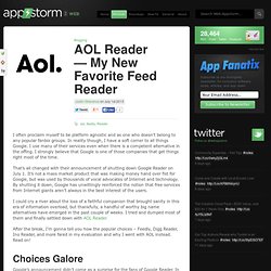 AOL Reader: My New Favorite Feed Reader