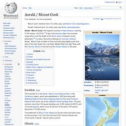 Aoraki / Mount Cook