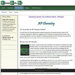 AP Chemistry Homepage