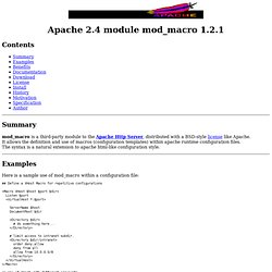 Apache 2.2 module mod_macro