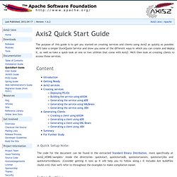 Axis2 - Axis2 Quick Start Guide