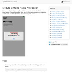 Apache Cordova Tutorial