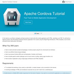 Apache Cordova Tutorial