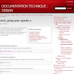 mod_geoip pour Apache 2 - Documentation technique