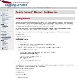 log4net Manual: Configuration