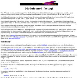 Apache module mod_fastcgi