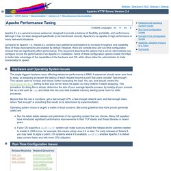 Apache Performance Tuning - Apache HTTP Server Version 2.4