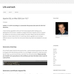 Apache SSL on Mac OSX Lion 10.7 « Life and tech