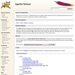Tomcat - Apache Tomcat 7 Downloads