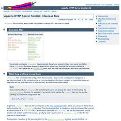 Apache Tutorial: .htaccess files