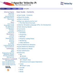 Velocity - Velocity User Guide