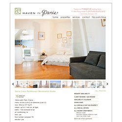 Haven in Paris Luxury Vacation Apartment Rental: Livingstone Penthouse, Montmartre Apartment Rental
