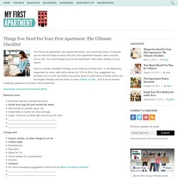 Things You Need For Your First Apartment: The Ultimate Checklist - My First Apartment