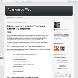 Subir archivos a través de FTP de forma automática y programada