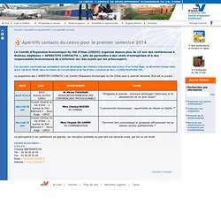 Apéritifs contacts du ceevo pour le premier semestre 2012 - Apéritifs contacts du ceevo pour le premier semestre 2012 - Bienvenue sur le site du CEEVO 95
