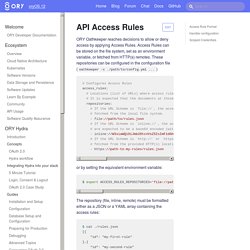 API Access Rules · ORY Documentation