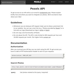 API - Pexels