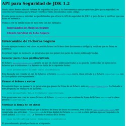 API para Seguridad de JDK 1.2