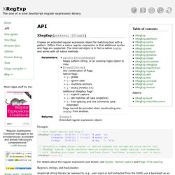 XRegExp Javascript API