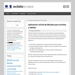 Aplicación oficial de Moodle para móviles y tablets