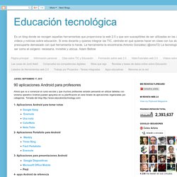 Educación tecnológica: 90 aplicaciones Android para profesores