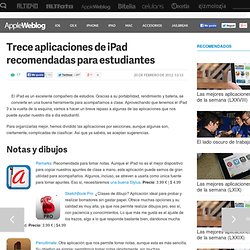 Trece aplicaciones para iPad recomendadas para estudiantes