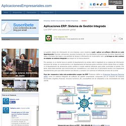 Aplicaciones ERP: Sistema de Gestión Integrado