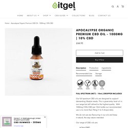Apocalypse Organic Premium CBD Oil - 1000mg