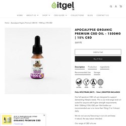 Apocalypse Organic Premium CBD Oil - 1500mg