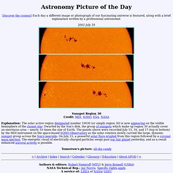 2002 July 18 - Sunspot Region 30