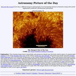 2002 November 14 - The Sharpest View of the Sun