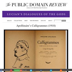 Apollinaire’s Calligrammes (1918)