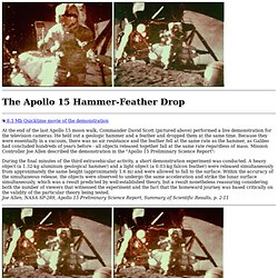 Apollo 15 Hammer-Feather Drop