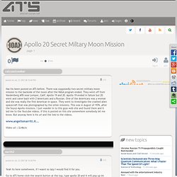 Apollo 20 Secret Miltary Moon Mission
