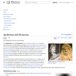 Apollonian and Dionysian