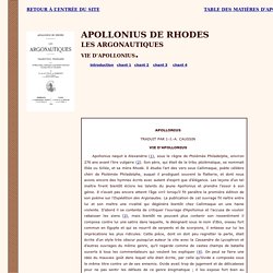 Apollonius de Rhodes : Argonautiques : Préface.