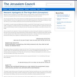 Messianic Apologetics & The Virgin Birth (Conception)