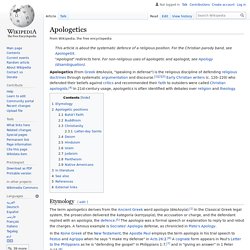 Apologetics - Wikipedia