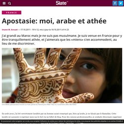 Apostasie: moi, arabe et athée