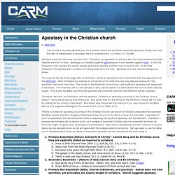 Apostasy in the Christian church