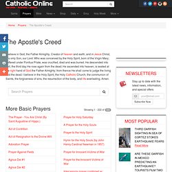 THE APOSTLE'S CREED - Prayers
