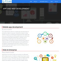 App and Web Development - IT Crats